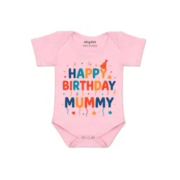 Arvesa Kids-Unisex Pink Cotton Rompers-picture-17