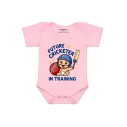 Arvesa Kids-Unisex Pink Cotton Rompers-picture-11