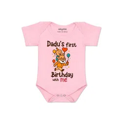 Arvesa Kids-Unisex Pink Cotton Rompers-picture-19