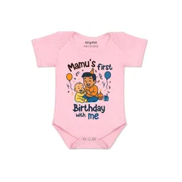 Arvesa Kids-Unisex Pink Cotton Rompers-picture-18