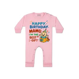 Arvesa Kids-Unisex Pink Cotton Rompers-picture-40