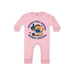 Arvesa Kids-Unisex Pink Cotton Rompers-picture-40