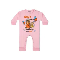 Arvesa Kids-Unisex Pink Cotton Rompers-picture-36