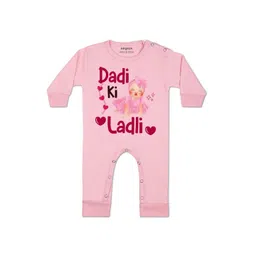 Arvesa Kids-Unisex Pink Cotton Rompers-picture-27