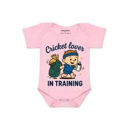 Arvesa Kids-Unisex Pink Cotton Rompers-picture-12