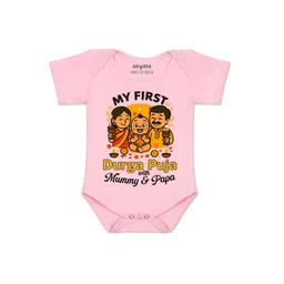 Arvesa Kids-Unisex Pink Cotton Rompers-picture-32