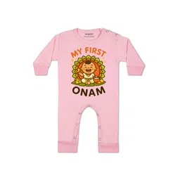 Arvesa Kids-Unisex Pink Cotton Rompers-picture-28