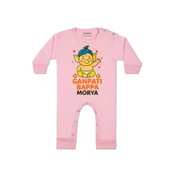 Arvesa Kids-Unisex Pink Cotton Rompers-picture-13