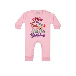 Arvesa Kids-Unisex Pink Cotton Rompers-picture-33