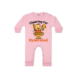 Arvesa Kids-Unisex Pink Cotton Rompers-picture-27