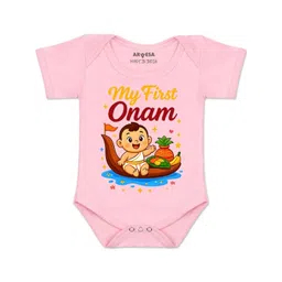 Arvesa Kids-Unisex Pink Cotton Rompers-picture-53