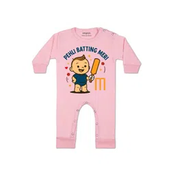 Arvesa Kids-Unisex Pink Cotton Rompers-picture-24