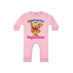 Arvesa Kids-Unisex Pink Cotton Rompers-picture-19