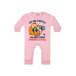 Arvesa Kids-Unisex Pink Cotton Rompers-picture-28