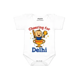 Arvesa Kids-Unisex White Cotton Rompers-picture-32