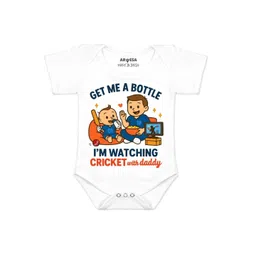 Arvesa Kids-Unisex White Cotton Rompers-picture-51