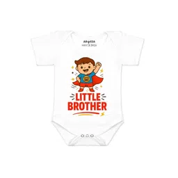 Arvesa Kids-Unisex White Cotton Rompers-picture-28