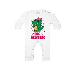 Arvesa Kids-Unisex White Cotton Rompers-picture-25
