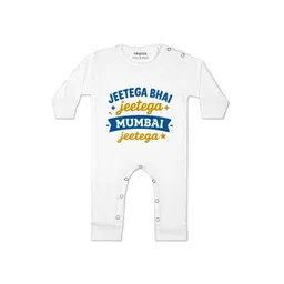 Arvesa Kids-Unisex White Cotton Rompers-picture-22