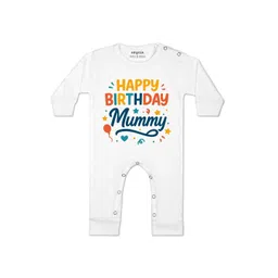Arvesa Kids-Unisex White Cotton Rompers-picture-21