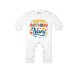 Arvesa Kids-Unisex White Cotton Rompers-picture-18