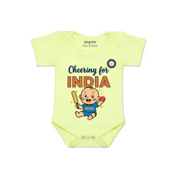 Arvesa Kids-Unisex Yellow Cotton Rompers-picture-26