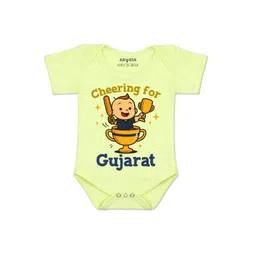 Arvesa Kids-Unisex Yellow Cotton Rompers-picture-18