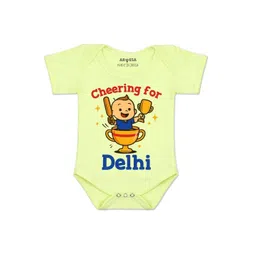 Arvesa Kids-Unisex Yellow Cotton Rompers-picture-26