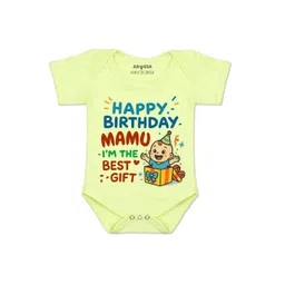 Arvesa Kids-Unisex Yellow Cotton Rompers-picture-58