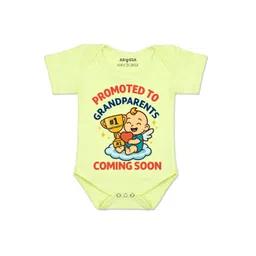 Arvesa Kids-Unisex Yellow Cotton Rompers-picture-15