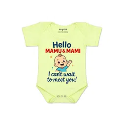 Arvesa Kids-Unisex Yellow Cotton Rompers-picture-10