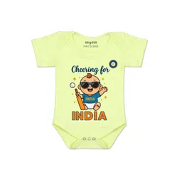 Arvesa Kids-Unisex Yellow Cotton Rompers-picture-52