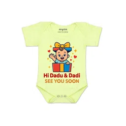 Arvesa Kids-Unisex Yellow Cotton Rompers-picture-11