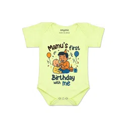 Arvesa Kids-Unisex Yellow Cotton Rompers-picture-33