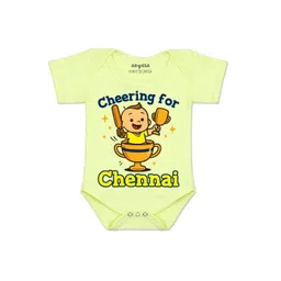 Arvesa Kids-Unisex Yellow Cotton Rompers-picture-23