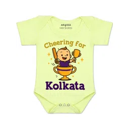 Arvesa Kids-Unisex Yellow Cotton Rompers-picture-25