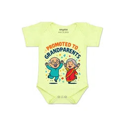Arvesa Kids-Unisex Yellow Cotton Rompers-picture-16