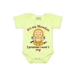 Arvesa Kids-Unisex Yellow Cotton Rompers-picture-19
