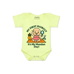 Arvesa Kids-Unisex Yellow Cotton Rompers-picture-37