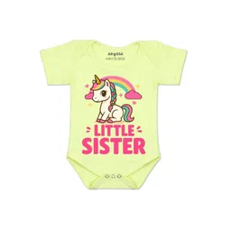 Arvesa Kids-Unisex Yellow Cotton Rompers-picture-31