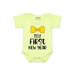Arvesa Kids-Unisex Yellow Cotton Rompers-picture-26