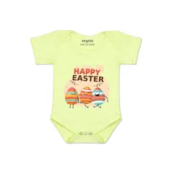 Arvesa Kids-Unisex Yellow Cotton Rompers-picture-14