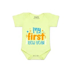 Arvesa Kids-Unisex Yellow Cotton Rompers-picture-25