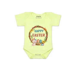 Arvesa Kids-Unisex Yellow Cotton Rompers-picture-46