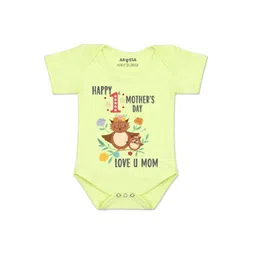 Arvesa Kids-Unisex Yellow Cotton Rompers-picture-40