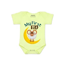 Arvesa Kids-Unisex Yellow Cotton Rompers-picture-11