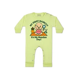 Arvesa Kids-Unisex Yellow Cotton Rompers-picture-31