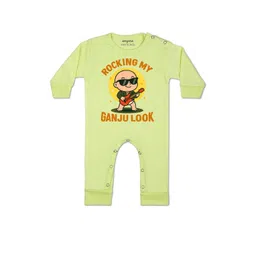 Arvesa Kids-Unisex Yellow Cotton Rompers-picture-32
