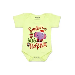 Arvesa Kids-Unisex Yellow Cotton Rompers-picture-38