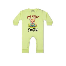 Arvesa Kids-Unisex Yellow Cotton Rompers-picture-11